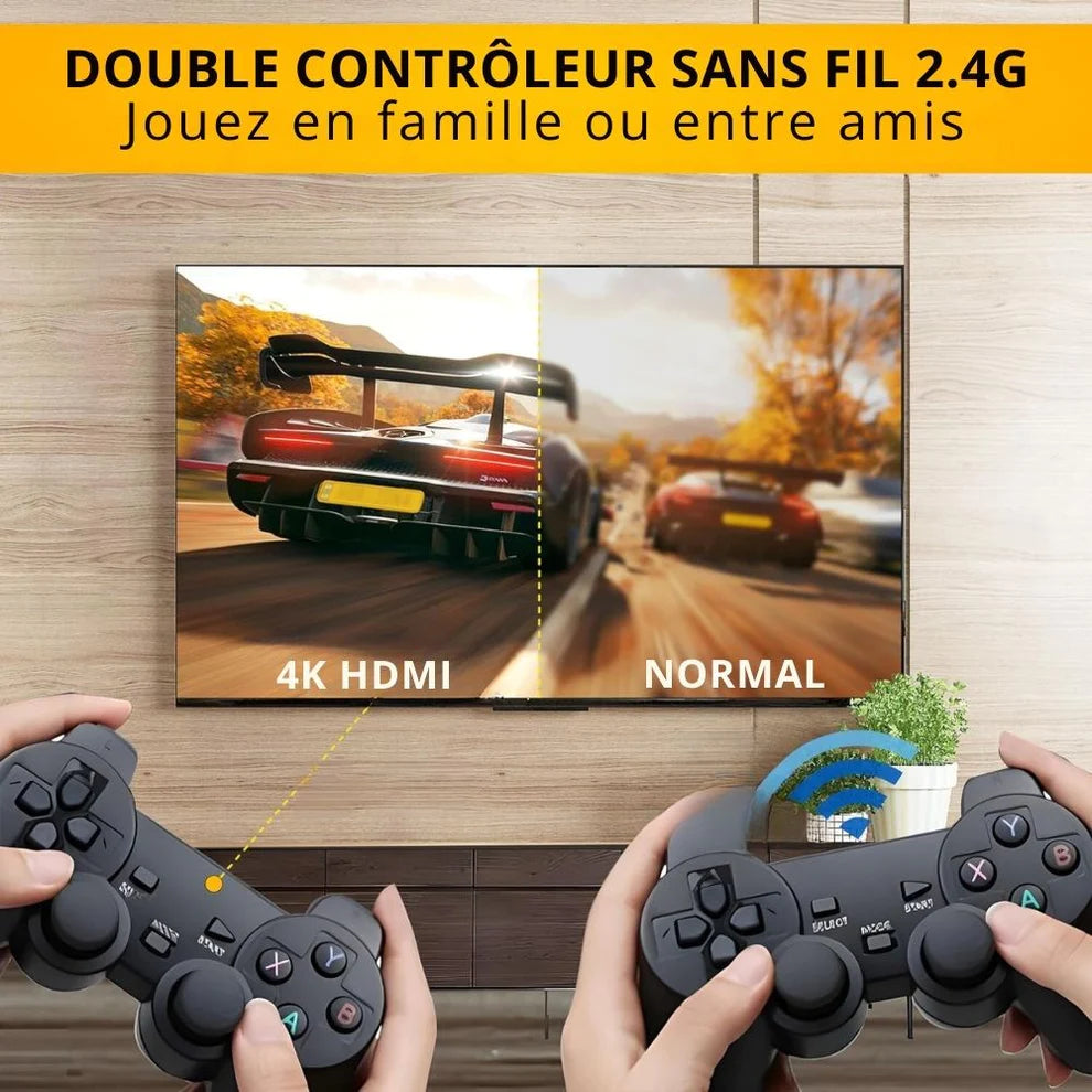 Video game console with dual wireless controller, 2.4G