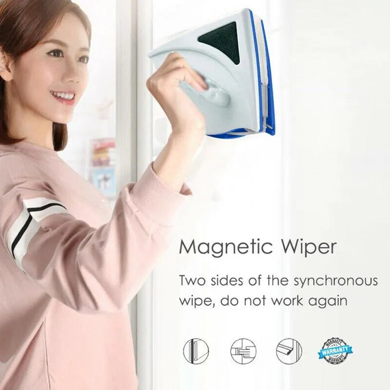 Magnetic window cleaner, brush for washing windows