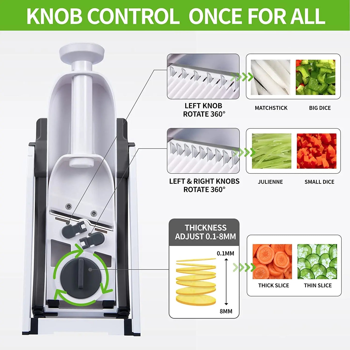 5 in 1 manual vegetable cutter 