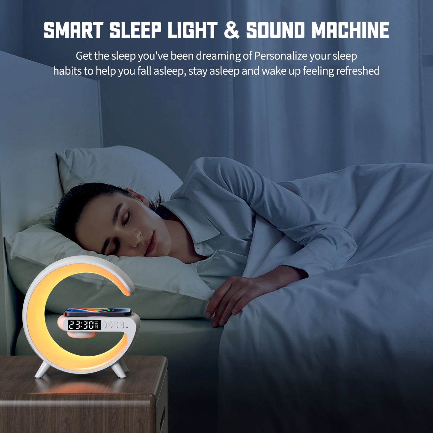 Smart Table Lamp with Induction Charger 